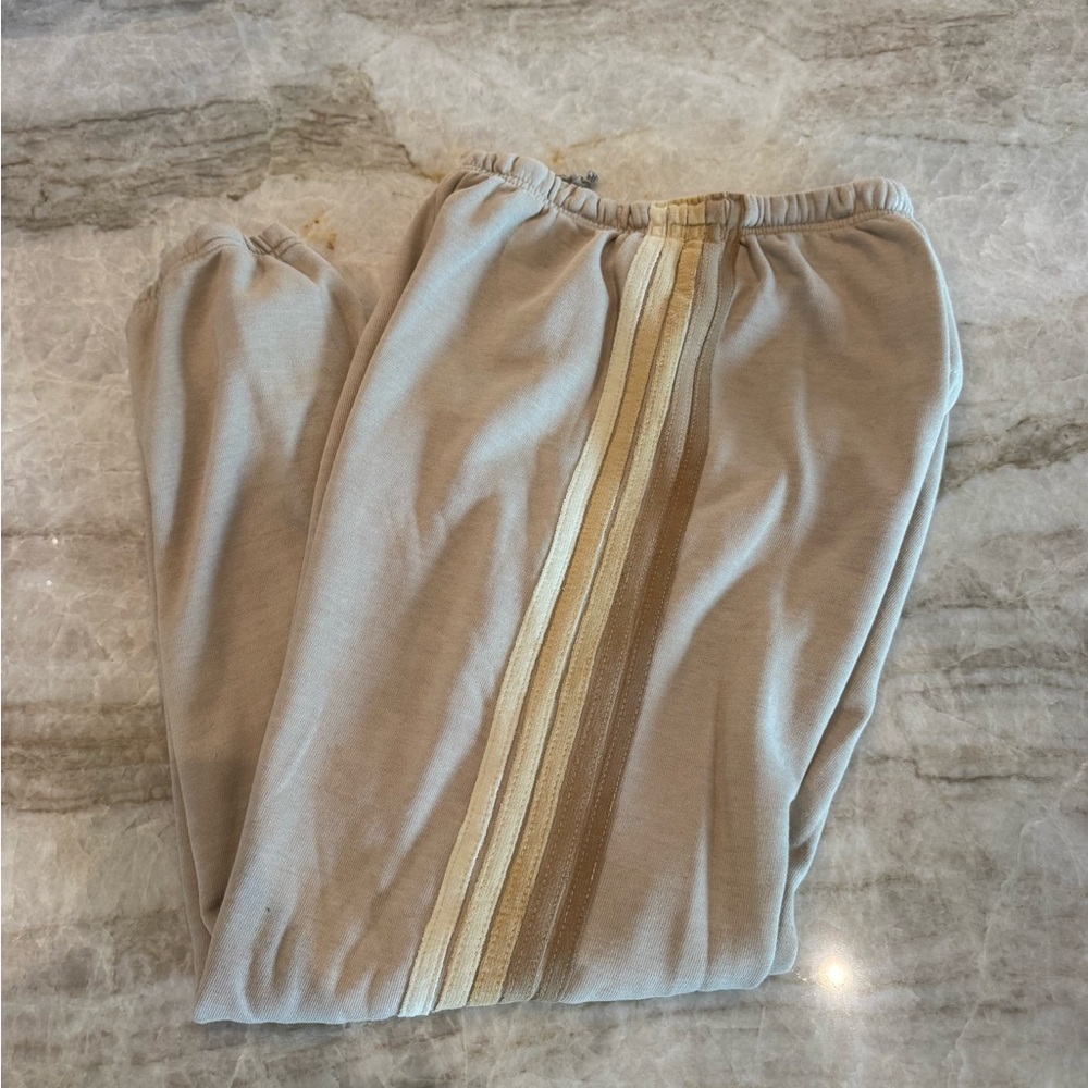 Aviator Nation 5 Stripe Sweatpants Sand/Tan